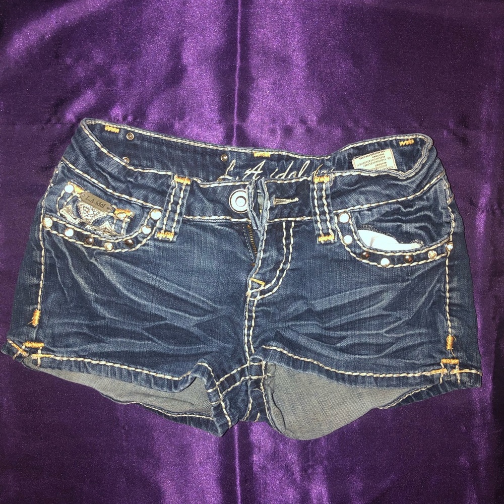LA Idol Embellished Jean Shorts